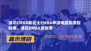 清华EMBA和北大EMBA申请难度和录取标准，清北EMBA录取率